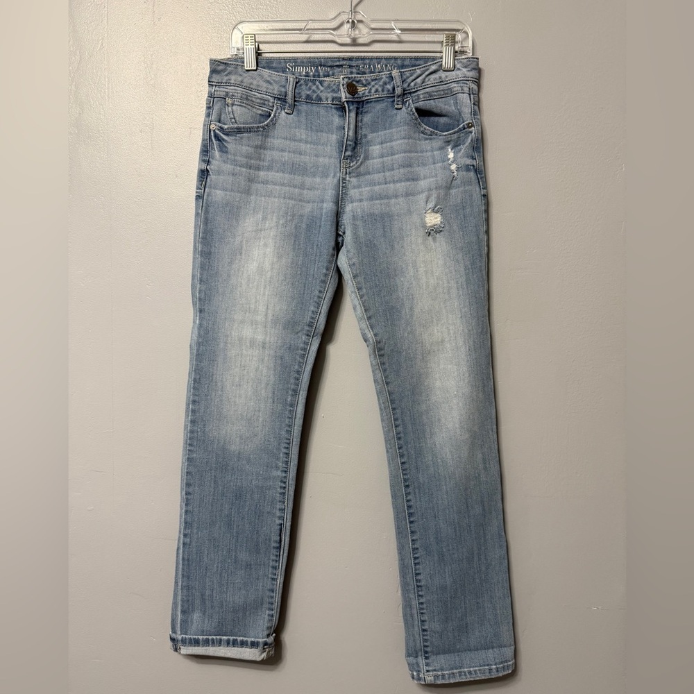 #5)  super comfy Simply Vera Vera Wang Light Blue Straight Leg Jeans New